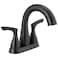 Delta Broadmoor Centerset Matte Black Bathroom Faucet with Sprayer 4 Inch 3 Hole Bathroom Sink Faucet with Pull Out Sprayer PushPop Drain Matte Black 25765LFBLPD