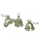 Kingston Brass KS3968PL Restoration Widespread Lavatory Faucet with Porcelain Lever Handle Brushed Nickel