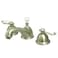 Kingston Brass KS3968PL Restoration Widespread Lavatory Faucet with Porcelain Lever Handle Brushed Nickel