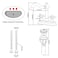 GGStudy Bathroom Faucet Oil Rubbed Bronze 2 Handles 4 Inches Centerset Bathroom Vanity with Drain Assembly and Supply Hose Lavatory Mixer Double Handle Tap