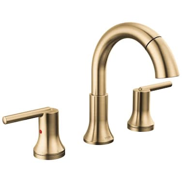 Delta Faucet Trinsic Pull Down Bathroom Faucet Bathroom Pull Out Faucet Gold Widespread Bathroom Faucet 3 Hole Pull Down Bathroom Sink Faucet with Magnetic Docking Champagne Bronze 3559CZPDDST