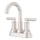 Pfister Capistrano Centerset Bathroom Sink Faucet 2Handle 3Hole Brushed Nickel with Push Seal Drain NSF WaterEfficient TiteSeal Technology LF048CSOGS