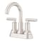 Pfister Capistrano Centerset Bathroom Sink Faucet 2Handle 3Hole Brushed Nickel with Push Seal Drain NSF WaterEfficient TiteSeal Technology LF048CSOGS