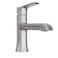 Moen LISO Spot Resist Brushed Nickel OneHandle Bathroom Faucet One Hole Bathroom Sink Faucet with Optional Deck Plate and Push Down Drain 84540SRN