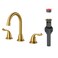 ARCORA Brushed Gold Bathroom Faucet 3 Hole 8 Inch Widespread Bathroom Faucet 2 Handles Bathroom Sink Faucet with Drain Assembly