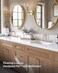 ARCORA Brushed Gold Bathroom Faucet 3 Hole 8 Inch Widespread Bathroom Faucet 2 Handles Bathroom Sink Faucet with Drain Assembly