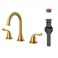 ARCORA Brushed Gold Bathroom Faucet 3 Hole 8 Inch Widespread Bathroom Faucet 2 Handles Bathroom Sink Faucet with Drain Assembly
