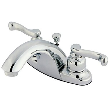 Kingston Brass KB7641FL 4 in Centerset Bathroom Faucet Polished Chrome