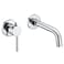 sumerain Wall Mounted Bathroom Sink Faucet Lavatory Faucet Chrome Finish LeftHanded Design