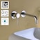 sumerain Wall Mounted Bathroom Sink Faucet Lavatory Faucet Chrome Finish LeftHanded Design