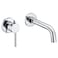 sumerain Wall Mounted Bathroom Sink Faucet Lavatory Faucet Chrome Finish LeftHanded Design