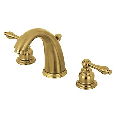 Kingston Brass KB987ALSB Victorian 2Handle 8 in Widespread Bathroom Faucet Brushed Brass