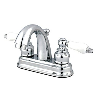 Kingston Brass GKB5611PL 4 in Centerset Bathroom Faucet Polished Chrome