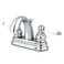 Kingston Brass GKB5611PL 4 in Centerset Bathroom Faucet Polished Chrome