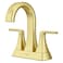 Pfister Bruxie Bathroom Sink Faucet 4Inch Centerset 2Handle 3Hole NSF Brushed Gold Finish LF048BIEBG