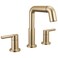 Delta 35849LFPD Nicoli 12 GPM Widespread Bathroom Faucet with Pull Down Spout and Push PopUp Drain Assembly Champagne Bronze