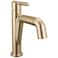 Delta Nicoli 1 Hole Brushed Gold Bathroom Faucet with Sprayer Single Hole Bathroom Sink Faucet with Pull Out Sprayer for Vanity PushPop Drain Champagne Bronze 15849LFCZPD