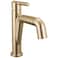 Delta Nicoli 1 Hole Brushed Gold Bathroom Faucet with Sprayer Single Hole Bathroom Sink Faucet with Pull Out Sprayer for Vanity PushPop Drain Champagne Bronze 15849LFCZPD