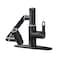 CHOMLEY CHOMELY Single Hole Rotatable Bathroom Faucet with Temperature Display in Fahrenheit BatteriesFree 3 Water Modes 360 Degree Rotating Sink Faucet Matte Black