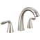 Delta Arvo Brushed Nickel Bathroom Faucet with Sprayer 8 Inch 3 Hole Widespread Bathroom Sink Faucet with Pull Out Sprayer PushPop Drain SpotShield Stainless 35840LFSPPD