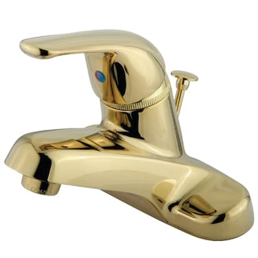 Kingston Brass KB542B SingleHandle 4 in Centerset Bathroom Faucet Polished Brass