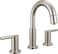 Delta Nicoli Brushed Nickel Bathroom Faucet with Sprayer 8 Inch 3 Hole Widespread Bathroom Sink Faucet with Pull Out Sprayer PushPop Drain Stainless 35749LFSSPD