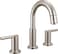 Delta Nicoli Brushed Nickel Bathroom Faucet with Sprayer 8 Inch 3 Hole Widespread Bathroom Sink Faucet with Pull Out Sprayer PushPop Drain Stainless 35749LFSSPD