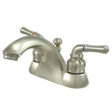 Kingston Brass KB2628 Naples 4Inch Centerset Lavatory Faucet Brushed Nickel