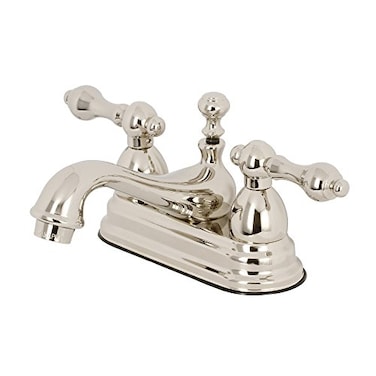 Kingston Brass KS3606AL 4 in Centerset Bathroom Faucet Polished Nickel