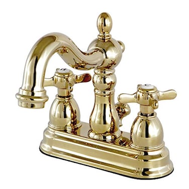 Kingston Brass KS1602BEX 4 in Centerset Bathroom Faucet Polished Brass