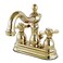 Kingston Brass KS1602BEX 4 in Centerset Bathroom Faucet Polished Brass