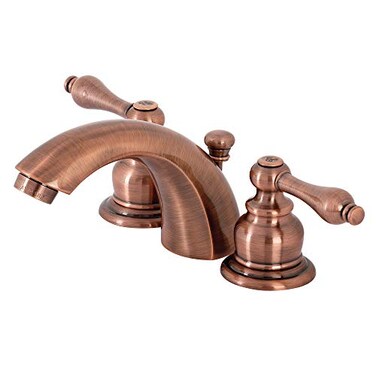 Kingston Brass KB946AL Victorian MiniWidespread Bathroom Faucet Antique Copper