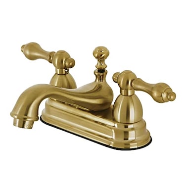 Kingston Brass KS3607AL Restoration 4 Centerset Bathroom Faucet Brushed Brass638 x 45 x 306
