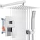 gotonovo Rainfall Bathroom Shower System Rain Shower Head and Handle Set Wall Mounted Shower Complete Combo Solid Brass Pressure Balancing Shower Mixer Valve 10 Inch Polished Chrome