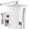 gotonovo Rainfall Bathroom Shower System Rain Shower Head and Handle Set Wall Mounted Shower Complete Combo Solid Brass Pressure Balancing Shower Mixer Valve 12 Inch Polished Chrome