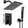 gotonovo Rainfall Bathroom Shower System Rain Shower Head and Handle Set Wall Mounted Shower Complete Combo Solid Brass Pressure Balancing Shower Mixer Valve 8 Inch Oil Rubbed Bronze