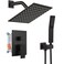 gotonovo Rainfall Bathroom Shower System Rain Shower Head and Handle Set Wall Mounted Shower Complete Combo Solid Brass Pressure Balancing Shower Mixer Valve 8 Inch Oil Rubbed Bronze