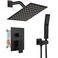 gotonovo Rainfall Bathroom Shower System Rain Shower Head and Handle Set Wall Mounted Shower Complete Combo Solid Brass Pressure Balancing Shower Mixer Valve 8 Inch Oil Rubbed Bronze