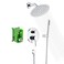 SUMERAIN Rain Shower System Wall Mounted Bathroom Shower Faucet Set with 8 Shower Head and Brass Hand Shower Rough in Valve Included