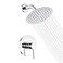 SUMERAIN Bathroom Shower Faucet with Valve 8 Inch Rain Shower Head and Faucet Set Single Handle Chrome Finish