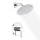 SUMERAIN Bathroom Shower Faucet with Valve 8 Inch Rain Shower Head and Faucet Set Single Handle Chrome Finish