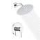 SUMERAIN Bathroom Shower Faucet with Valve 8 Inch Rain Shower Head and Faucet Set Single Handle Chrome Finish