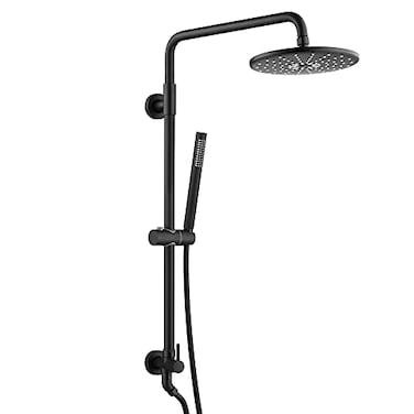 sumerain Black Hand Shower System for Shower Remodel with 9 Inch Rain Shower Head 25GPM18GPM optional