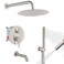 Airuida 3Function Rain Shower System Set Wall Mount Tub Shower Combo with Handheld Shower and Tub Spout10 Inch Shower HeadBrushed Nickel
