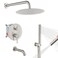 Airuida 3Function Rain Shower System Set Wall Mount Tub Shower Combo with Handheld Shower and Tub Spout10 Inch Shower HeadBrushed Nickel