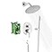 SUMERAIN Wall Mounted Rainfall Shower System Brushed Nickel Shower Faucet Set with Handheld Sprayer and Valve