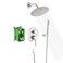 SUMERAIN Wall Mounted Rainfall Shower System Brushed Nickel Shower Faucet Set with Handheld Sprayer and Valve