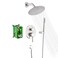 SUMERAIN Wall Mounted Rainfall Shower System Brushed Nickel Shower Faucet Set with Handheld Sprayer and Valve