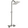 Aolemi Outdoor Shower Kit Fixtures 6 Inch Center with Adjustable Slide Bar6 Inch Showerhead2Handle with Mix ValveBrushed Nickel