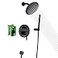 sumerain Black Shower Fixtures Matte Black Shower Faucet Set Black Shower System with Rain Shower and Handheld